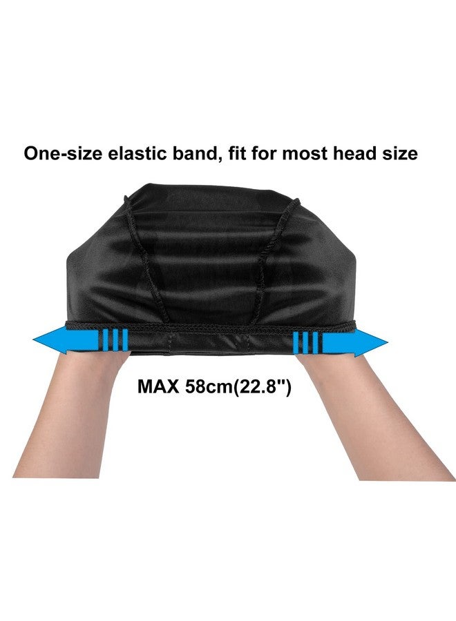 DURALA 3Pcs Silky Wave Caps For Men Waves Good Compression Caps Over Durags For Waves Large Size Caps Suitable For Big Skull & Adults Braids Ideal Gifts For Father'S Day (Black)  - Image 4