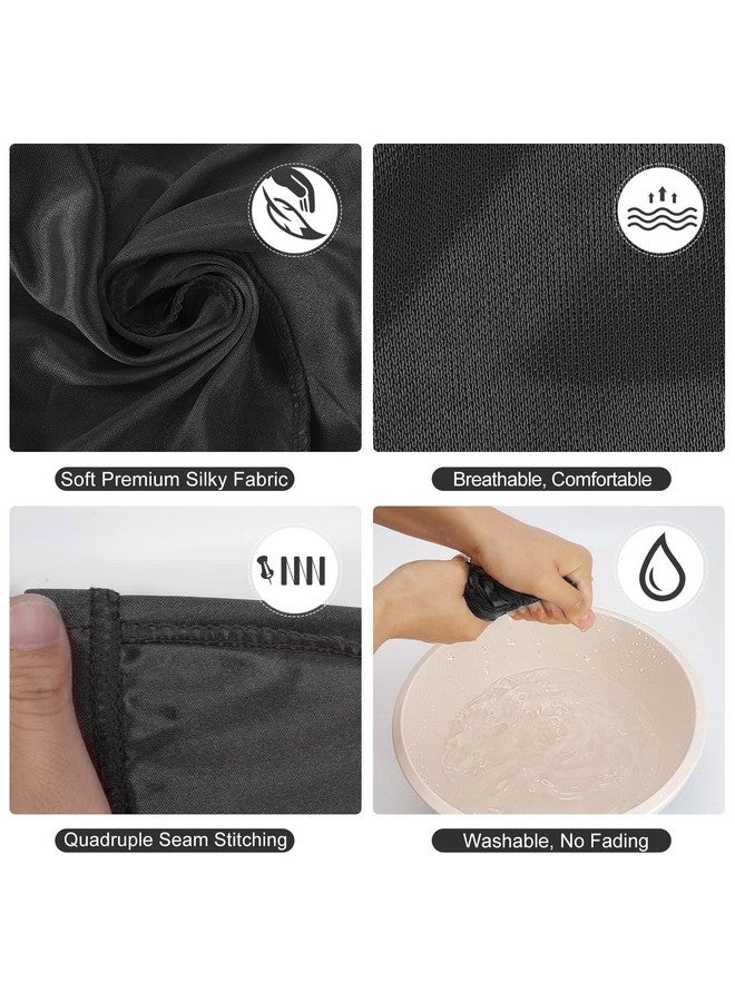 DURALA 3Pcs Silky Wave Caps For Men Waves Good Compression Caps Over Durags For Waves Large Size Caps Suitable For Big Skull & Adults Braids Ideal Gifts For Father'S Day (Black)  - Image 5