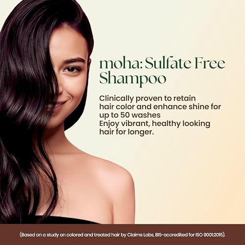 Moha Sulfate-Free Herbal Shampoo with Aloe Vera, Green Tea, Quinoa Protein, Sunflower & Argan Oil for Gentle Cleansing, Retains Hair Colour & Hair Fall Control | Deeply Nourishes, Restore Natural Health, Repairs Damaged Hair & Perfect for Hair Growth | Add Natural Shine, Soothes Scalps, Strengthen Roots, Smoothes Frizz & Improves Textures | Best Sulphate & Paraben-Free Shampoo for Women & Men – 200 ml (Pack of 1) - Image 3
