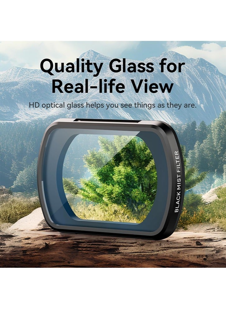 ULANZI PK-01 Black Mist Filter for DJI Osmo Pocket 3, Magnetic HD Optical Glass Aluminum Frame Ultra Lightweight Only 1.2g Double-Coating Beauty Soft Filters Vlog Video Accessory for Pocket 3 - Image 2