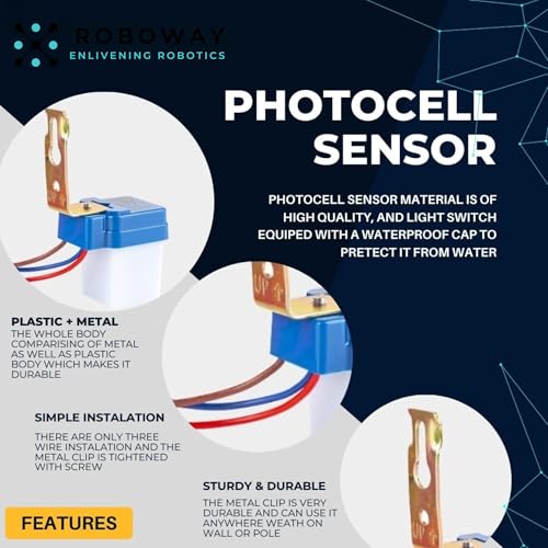 ROBOWAY 4Pcs Plastic 220V Auto Day/Night on and Off Photocell, LDR Sensor Switch for Street Light, Home, Outdoor Use (Pack of 4) - Image 4