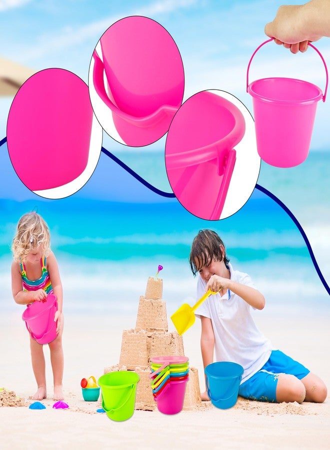 Feradny 36 Pack Mini Plastic Beach Bucket Set Colorful Sand Buckets Small Bucket Small Sand Pail Bulk for Kids Summer Seaside Beach Pool Party, 6 Colors - Image 3