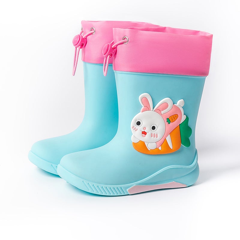 Children'S Rain Boots Export Non-Slip Soft Bottom Lightweight Children'S Boys And Girls Baby Mid-Tube Rain Boots Children'S Water Shoes - Image 1