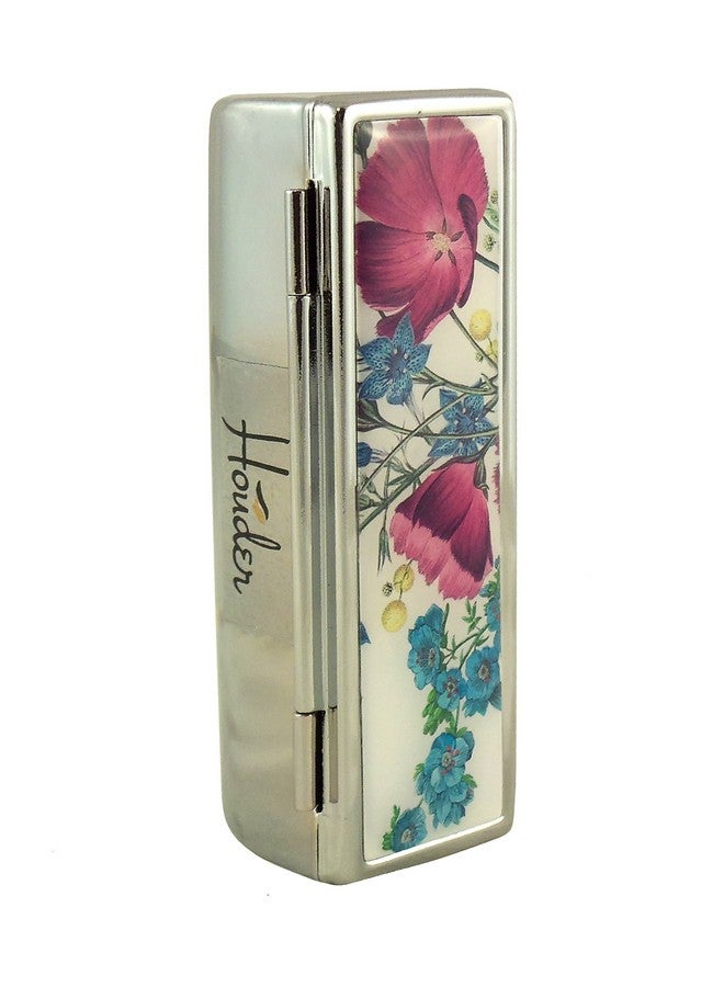 Houder Houder Designer Lipstick Case with Mirror for Purse - Decorative Lipstick Holder with Gift Box - Velvet Lined - Protect Your Lipsticks in Style (Violets)  - Image 3