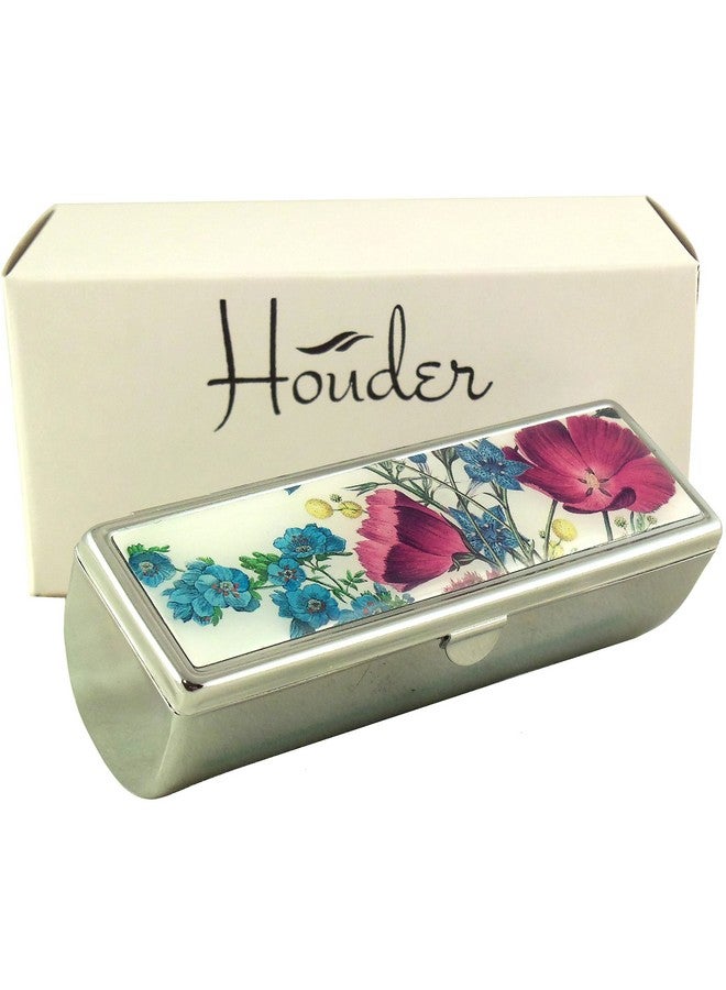 Houder Houder Designer Lipstick Case with Mirror for Purse - Decorative Lipstick Holder with Gift Box - Velvet Lined - Protect Your Lipsticks in Style (Violets)  - Image 2