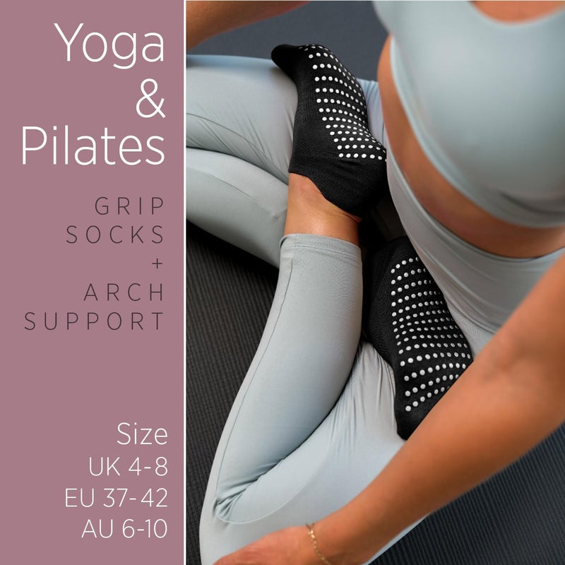 Cyber Womens 3 Pack Grip Socks Grip Socks- Black - Image 2