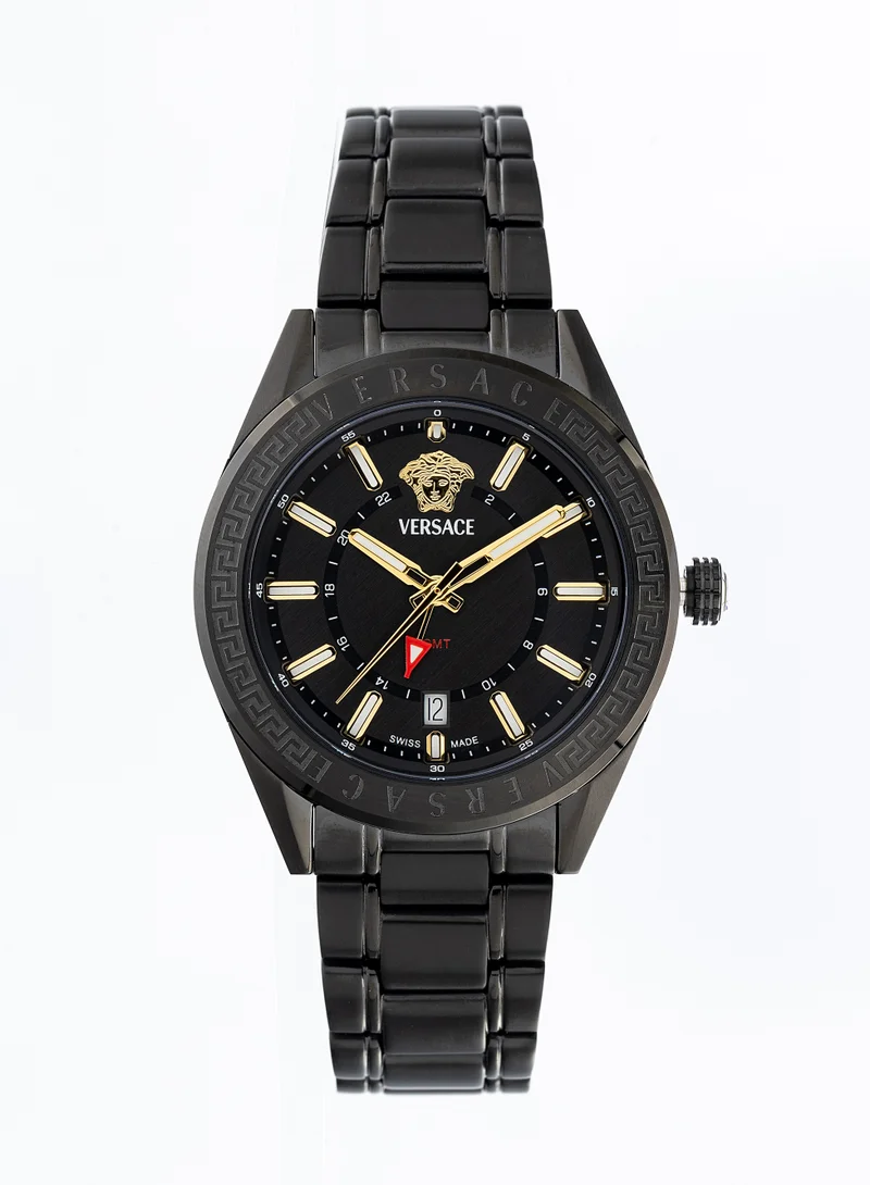 V-Code Quartz Black Dial Watch