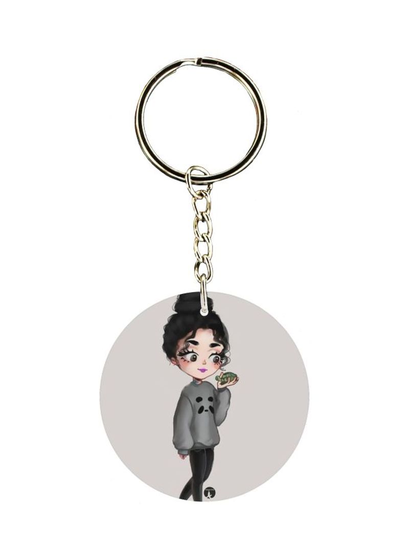 Girl Printed Keychain