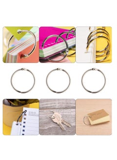 Excefore Binder Rings 0.8 Inch, 60 Pcs Book Rings, O Rings for Flashcards Loose, Metal Rings for Index Cards, Silver Loose Leaf Binder Rings for Paper, School, Home or Office  - Image 2
