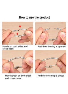 Excefore Binder Rings 0.8 Inch, 60 Pcs Book Rings, O Rings for Flashcards Loose, Metal Rings for Index Cards, Silver Loose Leaf Binder Rings for Paper, School, Home or Office  - Image 5