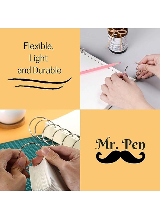 Excefore - Binder Rings 0.8 Inch, 60 Pcs Book Rings, O Rings for Flashcards Loose, Metal Rings for Index Cards, Silver Loose Leaf Binder Rings for Paper, School, Home or Office - Image 1