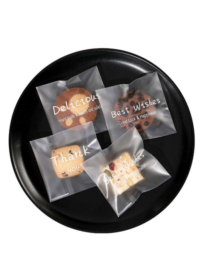 ميدي ١٠٠ كيس طعام ذاتي اللصق للبسكويت والحلوى، أكياس بلاستيكية فردية لصنع الحلوى بنفسك، أكياس هدايا مزخرفة، أكياس سيلوفان لتعبئة البسكويت والشوكولاتة والوجبات الخفيفة، حفلات الزفاف، حفلات المدارس، أكياس طعام، علب طعام مناسبة للحلوى والشوكولاتة والبسكويت. - Image 5