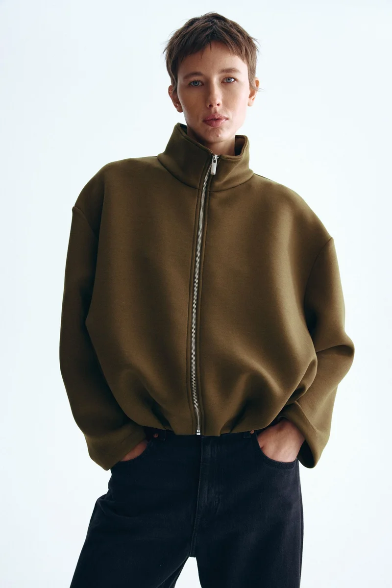 اتش اند ام جاكيت من نسيج سكوبا