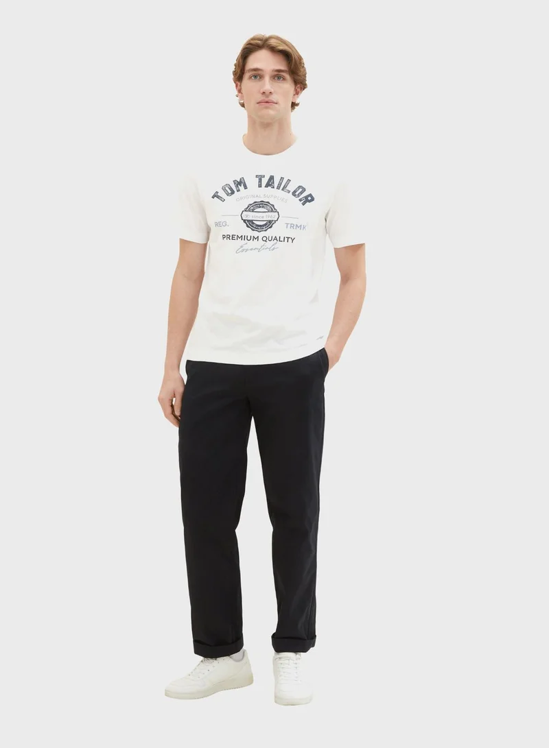 TOM TAILOR Logo Crew Neck T-Shirt