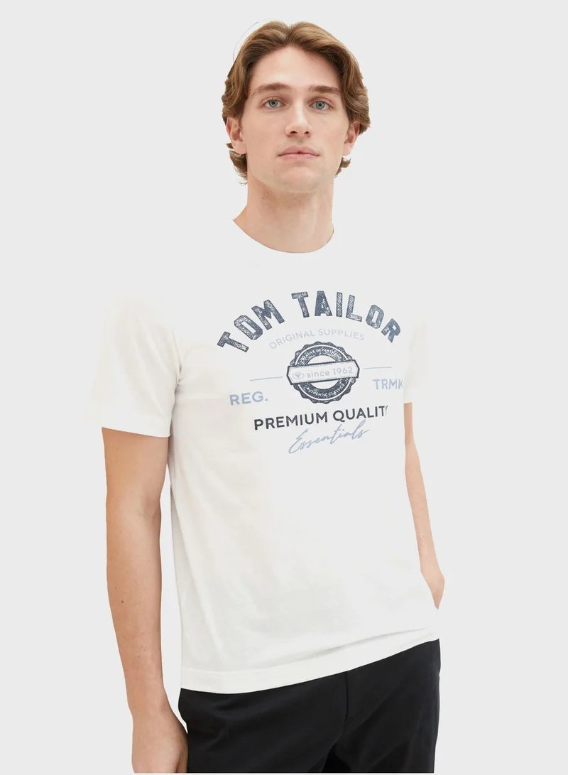 TOM TAILOR Logo Crew Neck T-Shirt