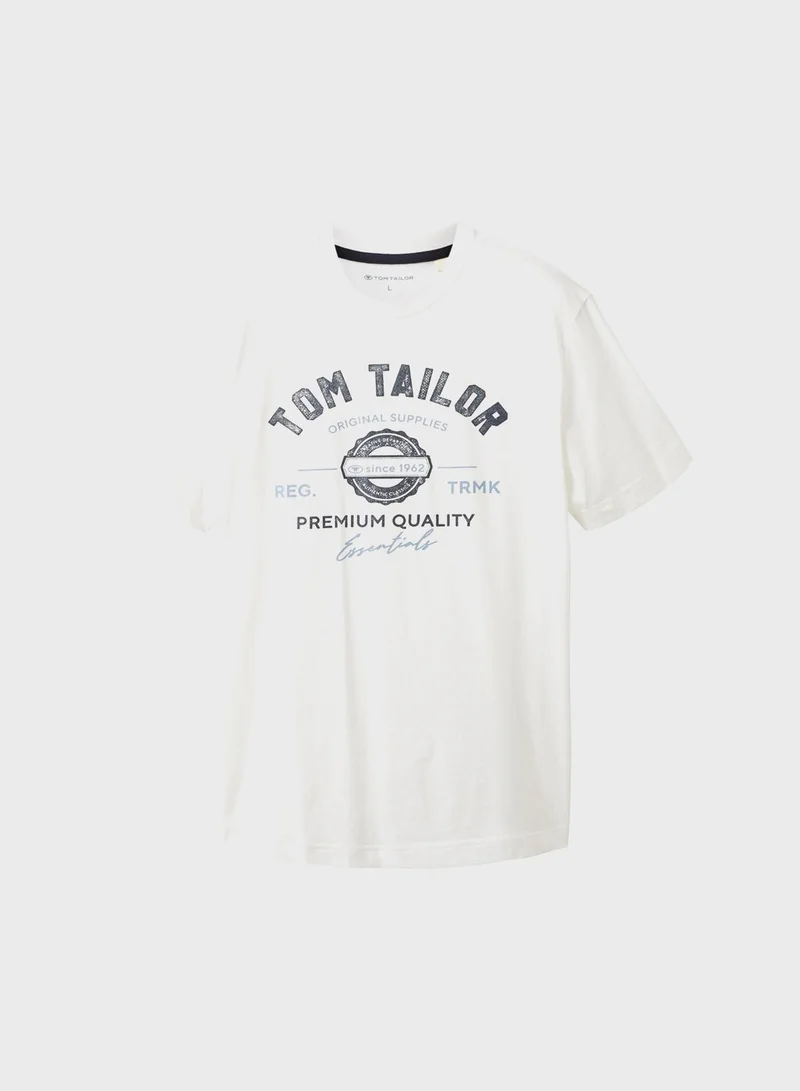 TOM TAILOR Logo Crew Neck T-Shirt