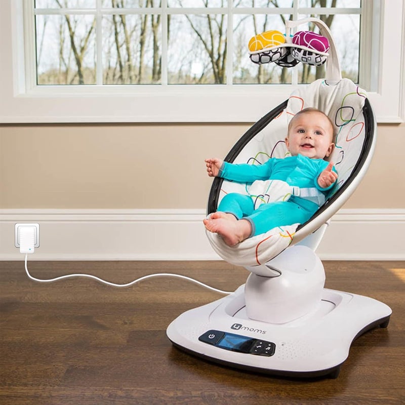 PDEEY شاحن محول تيار متردد 12 فولت من PDEEY لاهتزازة الأطفال 4moms Mamaroo RockaRoo مع كابل بطول 6.6 قدم - Image 4