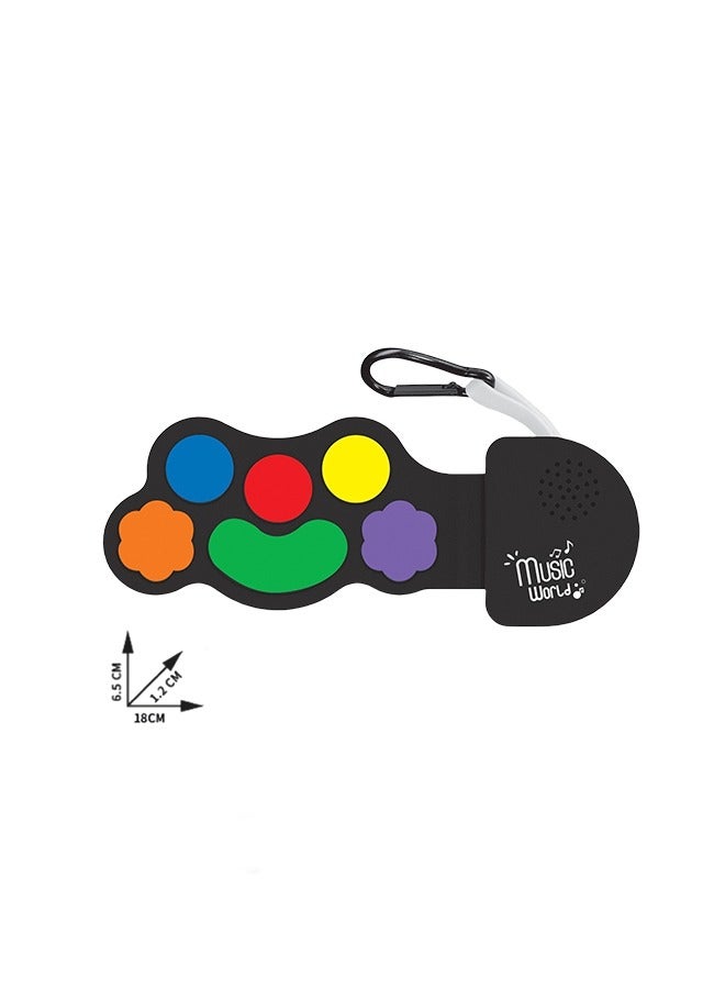 DAREU Micro Color Drum Keychain – Real Playable Mini Electronic Drum with 6 Sounds & Built-In Speaker – Silicone Finger Drum Pad for Kids & Musicians – Portable Percussion Toy for Backpack or Pocket – Battery Included - Image 5