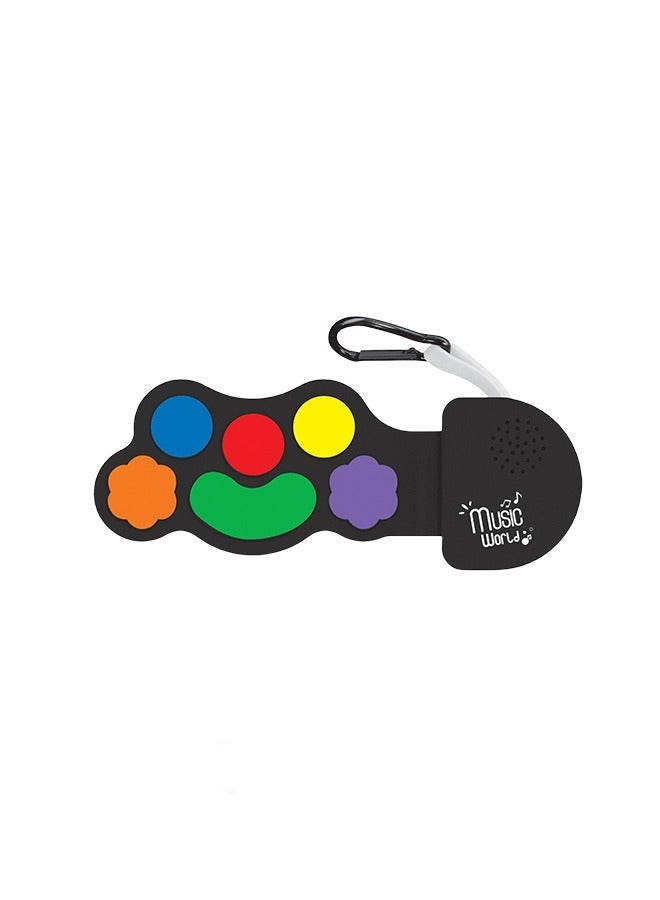 DAREU Micro Color Drum Keychain – Real Playable Mini Electronic Drum with 6 Sounds & Built-In Speaker – Silicone Finger Drum Pad for Kids & Musicians – Portable Percussion Toy for Backpack or Pocket – Battery Included - Image 2