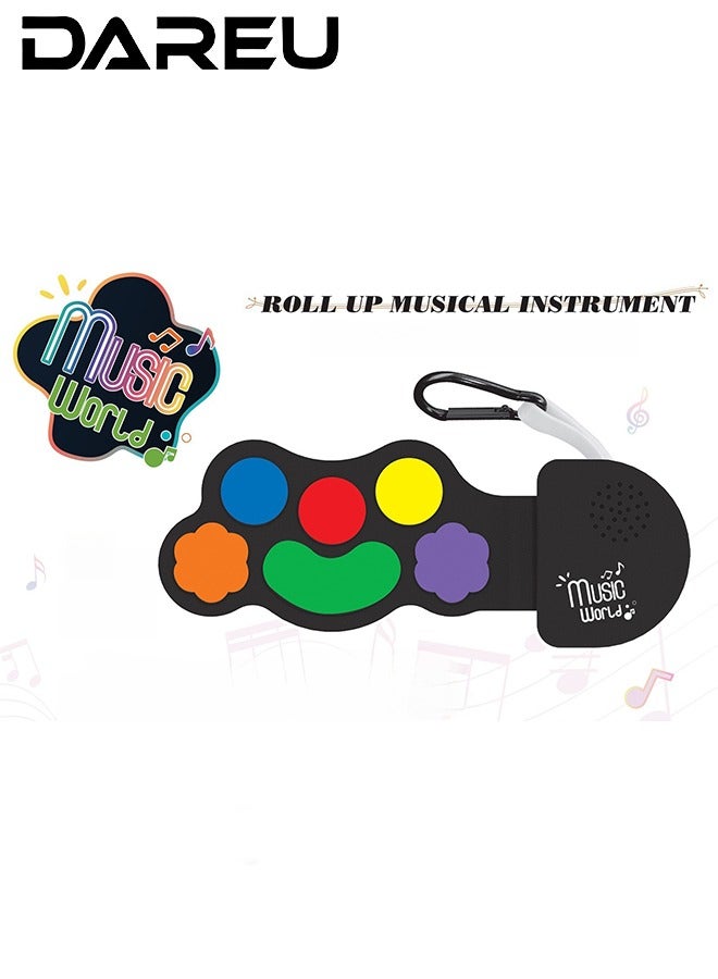DAREU Micro Color Drum Keychain – Real Playable Mini Electronic Drum with 6 Sounds & Built-In Speaker – Silicone Finger Drum Pad for Kids & Musicians – Portable Percussion Toy for Backpack or Pocket – Battery Included - Image 1