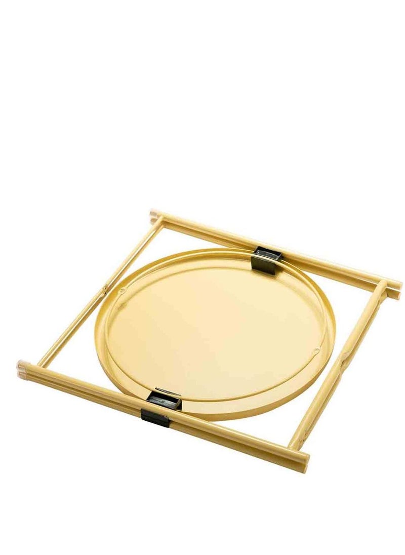 co arma - Set of 3 Round Dining Side Tables Gold White Black - Image 1