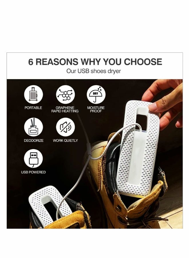 Boot Dryer Shoe Dryer, Portable Footwear Dryers Machine using USB Technology can Dry and Deodorize Cleats, Shoes, Work Boots, Ski Boots, Socks, Gloves and More, Eliminate Bad Odor and sanitize Shoes!  - Image 3