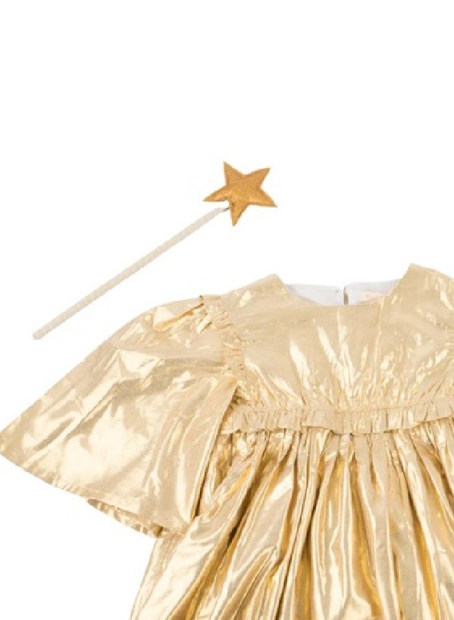 Meri Meri Gold Angel Dress Age 5-6  - Image 1