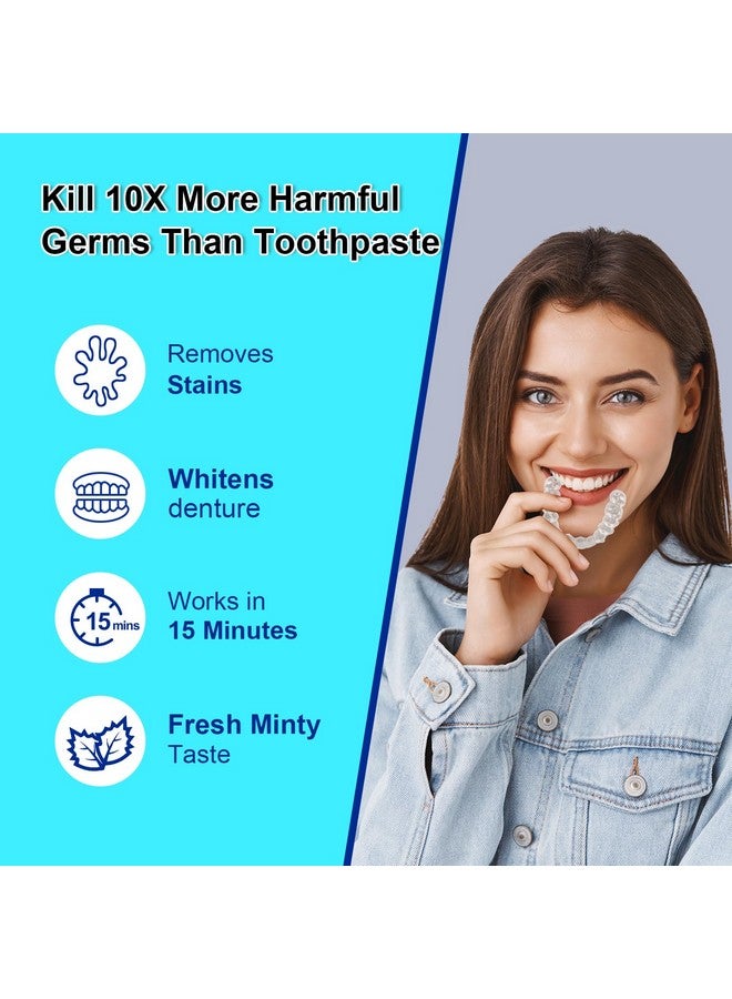 MySmile Retainer Cleaner with 120 Denture Cleaning Tablets, Quickly Remove Odors, Discoloration Stains & Plaque from Aligner, Mouth Guard, Night Guard and More Dental Appliances (Mint Flavor) - Image 4