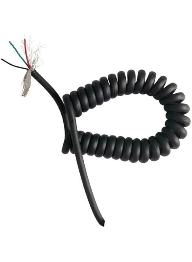 4 Core 22AWG Retractable Coiled Cord Spiral Shielded Cable Stretch 1 Meter to 15 Meters - Image 3