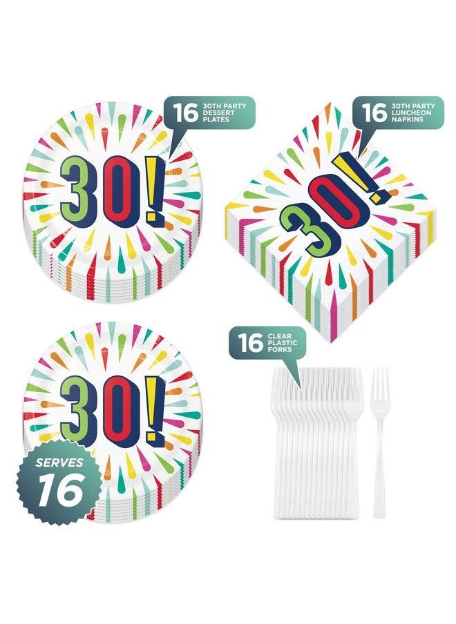 30Th Milestone Birthday And Anniversary Party Supplies (Happy 30Th Birthday Burst Paper Dessert Plates And Napkins (Serves 16)) - pzsku/Z884C83D1604A48762434Z/45/_/1720088174/bdcbc4f2-382c-4aa9-86ad-5d23cdfe5aa2