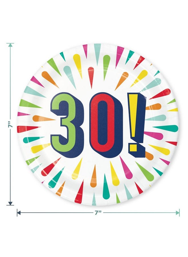 30Th Milestone Birthday And Anniversary Party Supplies (Happy 30Th Birthday Burst Paper Dessert Plates And Napkins (Serves 16)) - pzsku/Z884C83D1604A48762434Z/45/_/1720088175/1a70f2fc-e651-4612-b453-bd8742b36695