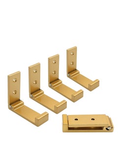 Y&D 5 Pcs Folding Coat Hooks Wall for Hanging Towel Hardware Heavy Duty Aluminum Alloy Headphone Holder No Rust Mounted Bags Fitness Equipment  - Image 1