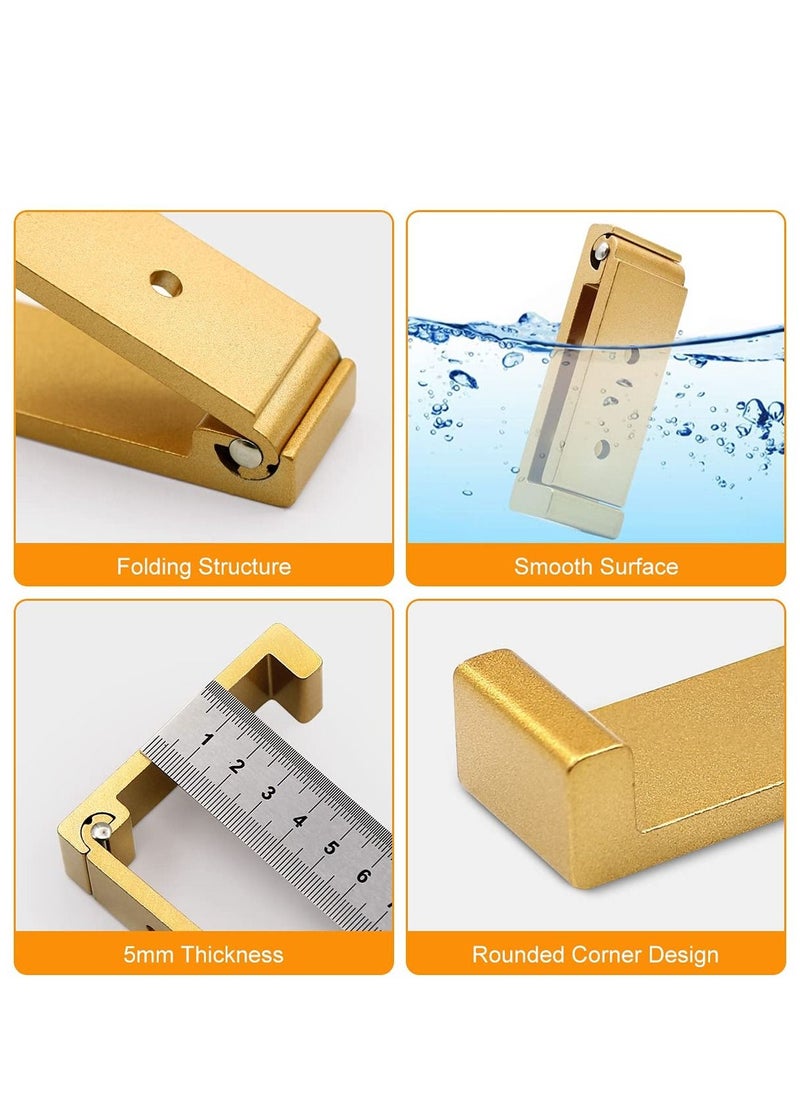 Y&D 5 Pcs Folding Coat Hooks Wall for Hanging Towel Hardware Heavy Duty Aluminum Alloy Headphone Holder No Rust Mounted Bags Fitness Equipment  - Image 3