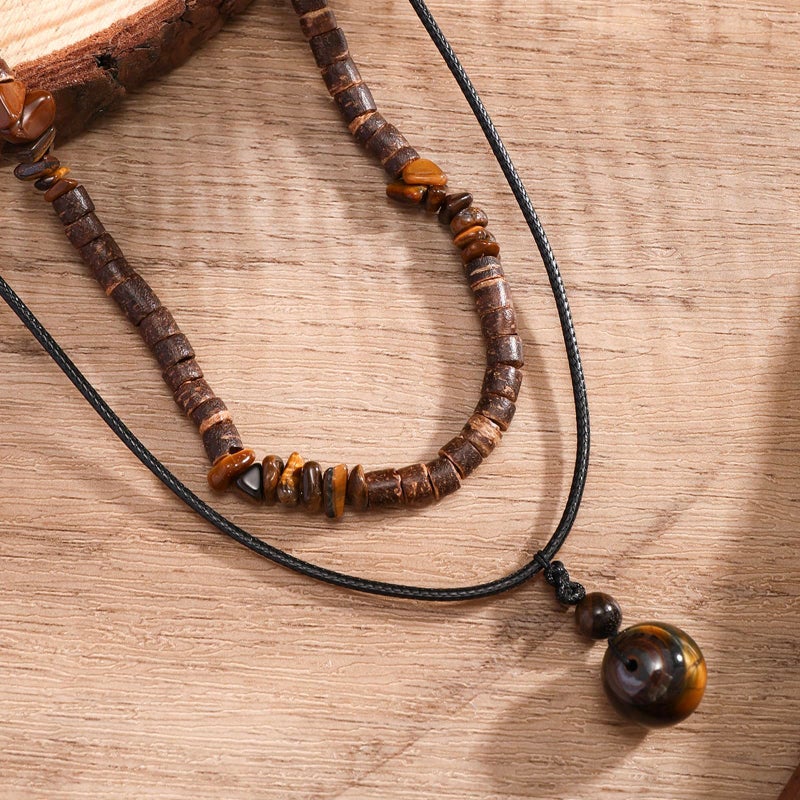YANCHUN Necklace for Men Puka Shell Necklaces Men Jewelry Gifts Surfer Mens Necklace Beaded Choker Beach Jewelry Gift for Dad Son Husband Summer Beach Accessories - Image 5