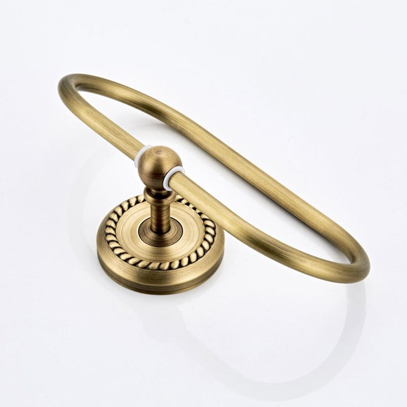 Oval Retro Towel Ring Wall Mounted Hand Towel Holder For Bathroom Color As Shown - Image 3