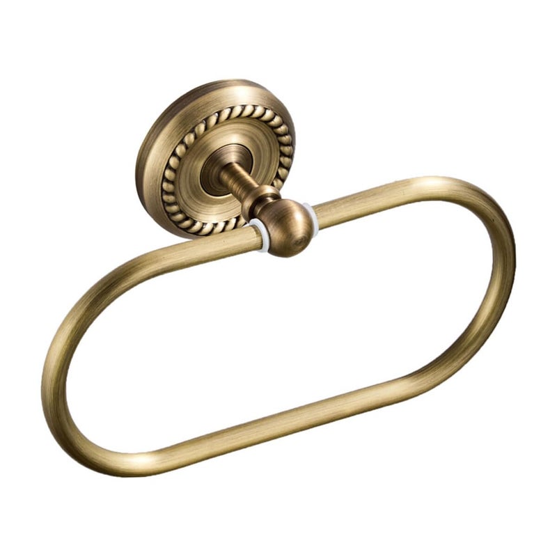 Oval Retro Towel Ring Wall Mounted Hand Towel Holder For Bathroom Color As Shown - Image 2