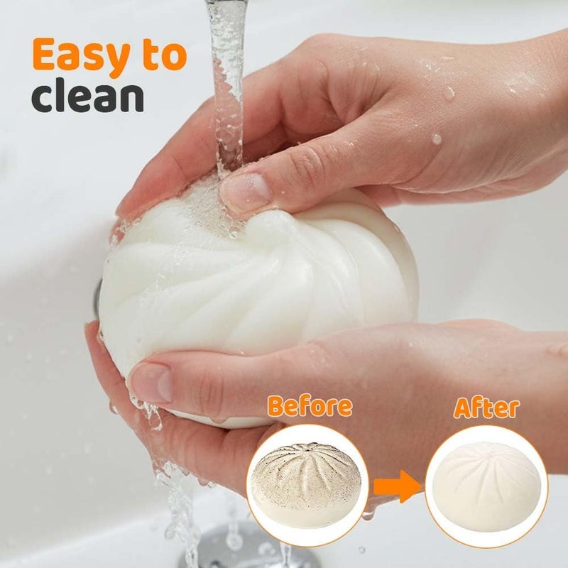 Foxiod Giant Dumpling Squishy - Handmade Pressure Relief Fidget Toy with Steamer - Image 5
