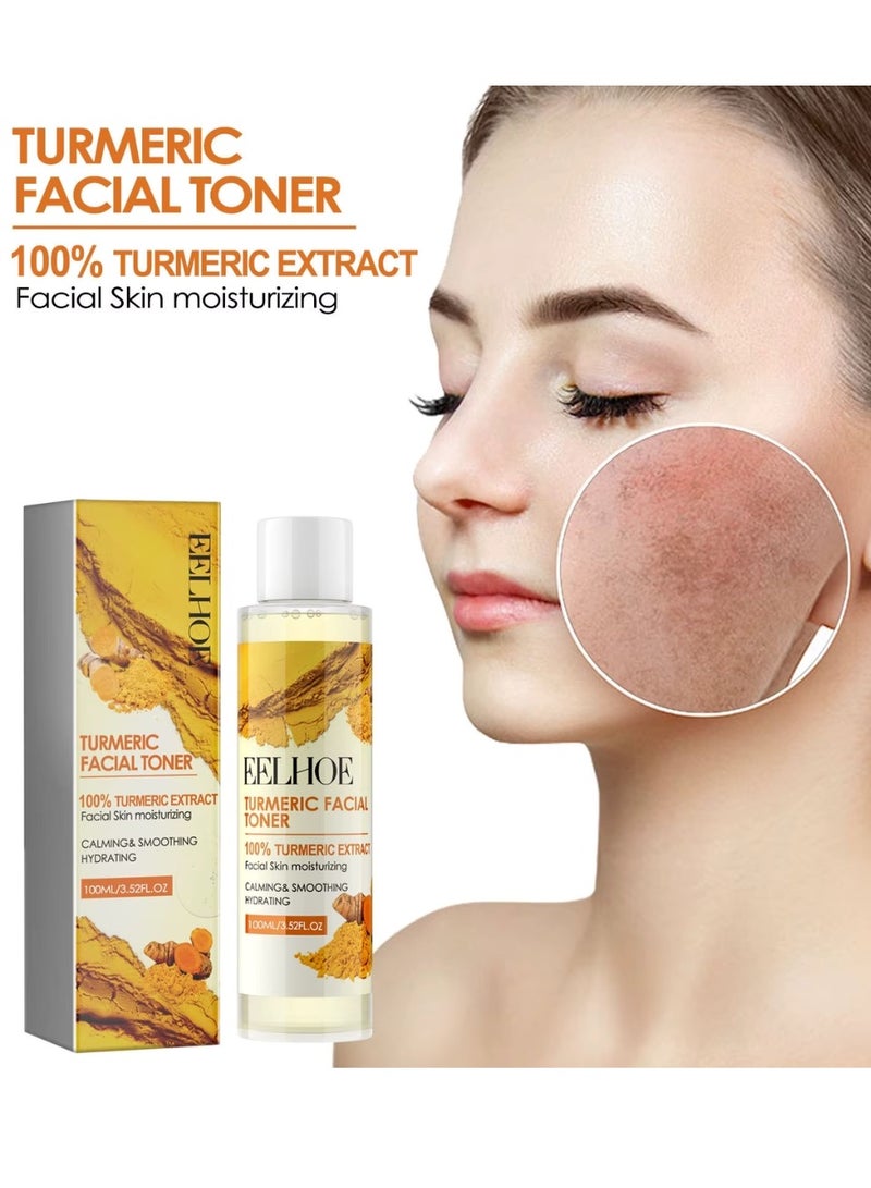 EELHOE تونر الوجه بالكركم 100 مل 100% مستخلص الكركم سيروم مرطب للبشرة للوجه مهدئ وملطف ومرطب تونر للوجه متوازن للبشرة يقلل المسام مضاد لحب الشباب مضاد للشيخوخة - Image 5