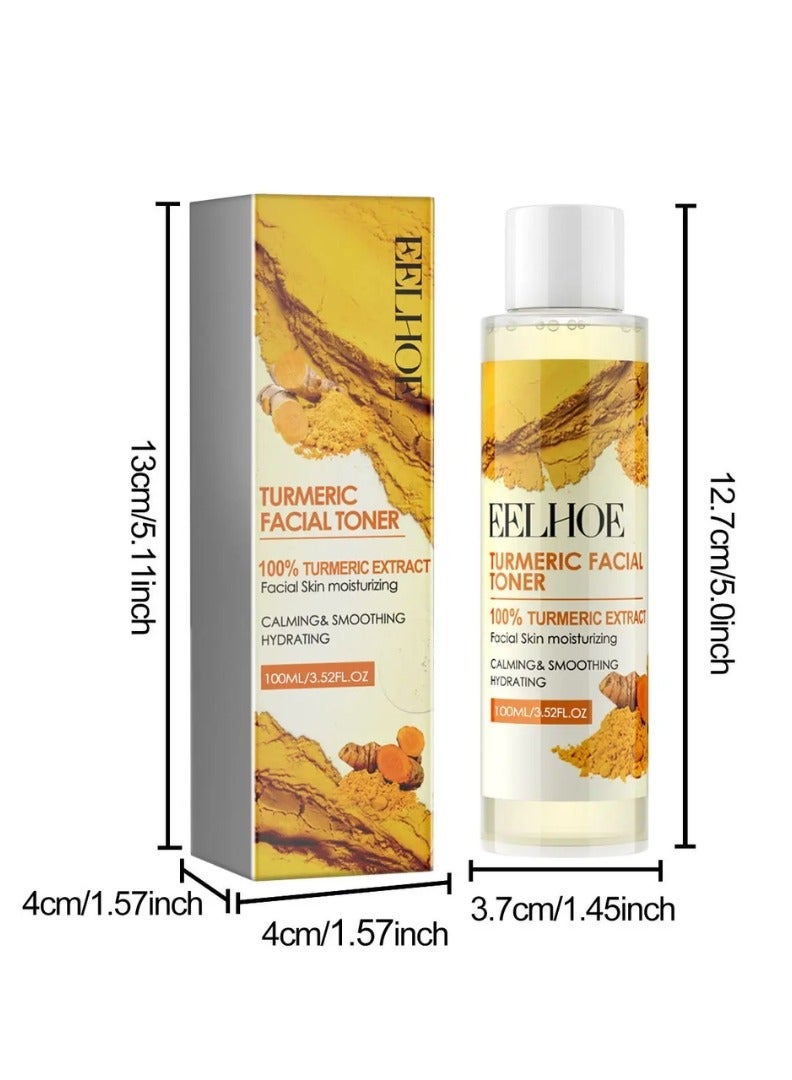 EELHOE تونر الوجه بالكركم 100 مل 100% مستخلص الكركم سيروم مرطب للبشرة للوجه مهدئ وملطف ومرطب تونر للوجه متوازن للبشرة يقلل المسام مضاد لحب الشباب مضاد للشيخوخة - Image 3