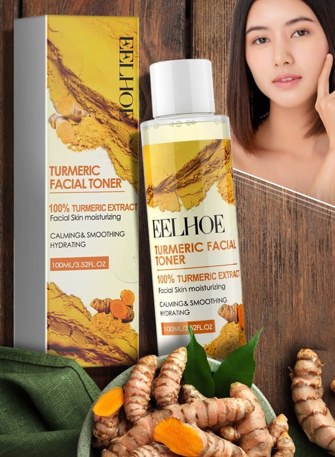 EELHOE تونر الوجه بالكركم 100 مل 100% مستخلص الكركم سيروم مرطب للبشرة للوجه مهدئ وملطف ومرطب تونر للوجه متوازن للبشرة يقلل المسام مضاد لحب الشباب مضاد للشيخوخة - Image 1