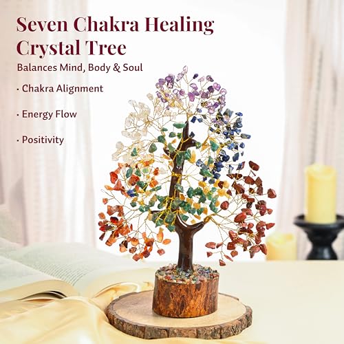 Hindcraft Seven Chakra Crystal Tree | Healing Crystal Tree for Prosperity & Protection | Feng Shui Good Luck Tree for Living Room & Office | Unique Gift for Men & Women – Housewarming & Wedding - Image 4