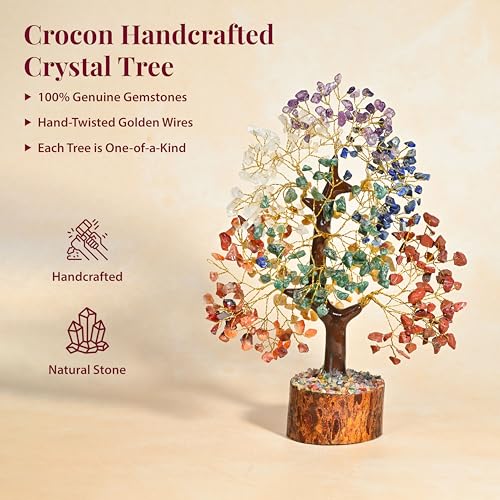 Hindcraft Seven Chakra Crystal Tree | Healing Crystal Tree for Prosperity & Protection | Feng Shui Good Luck Tree for Living Room & Office | Unique Gift for Men & Women – Housewarming & Wedding - Image 5