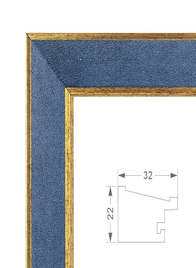 euwazram Suede 11x15 Frame - Single Frame, Elegant Sky Blue 11 x 15 Poster Frame with Mat for 8.5x11, Picture Frames for Artwork, Puzzles, Photos and Movie Posters - Image 3