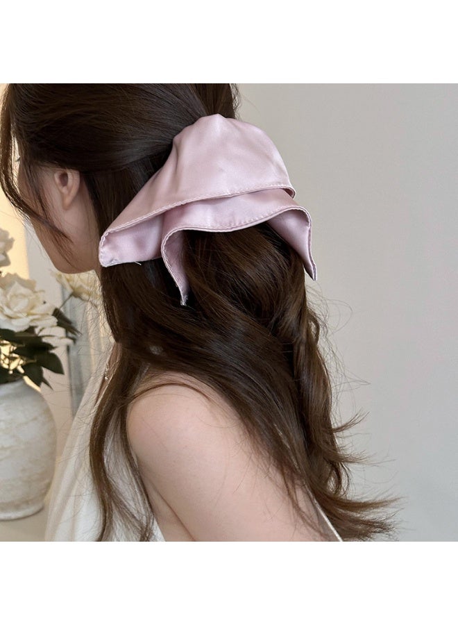 2Pack Large Satin Silk Scrunchies, Oversized for Ponytails & Buns - Image 3