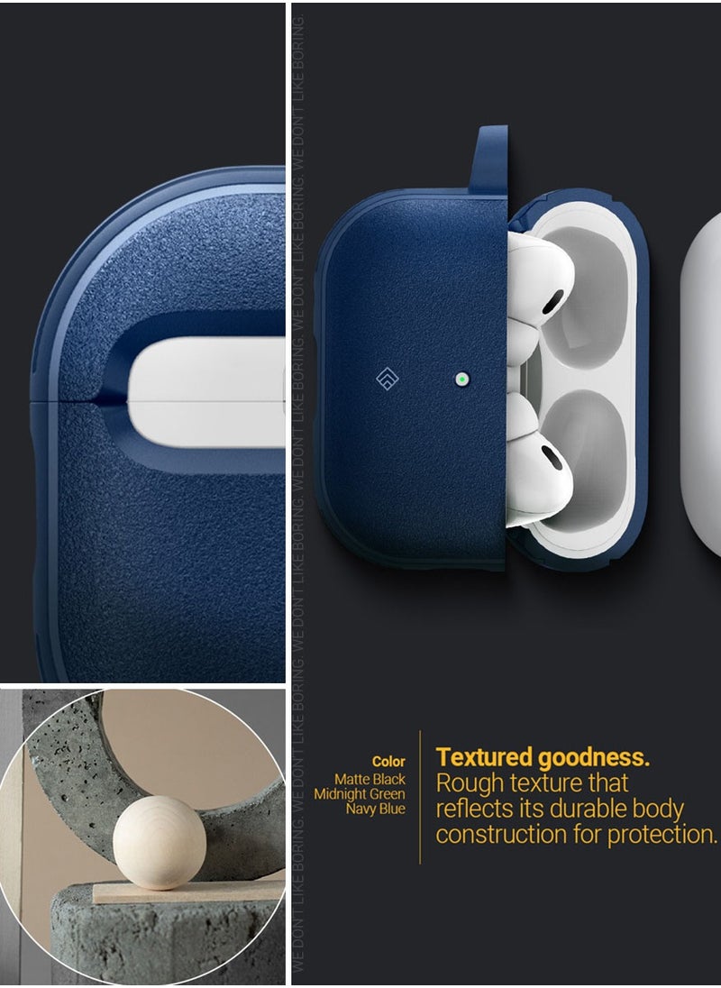 Vault Airpods Pro 2 Case Cover 2023 / 2022 (USB-C / Lightning) 2nd Generation with Carabiner - Navy Blue - pzsku/Z884D014BBEE3AC6482D6Z/45/_/1722677339/000140f2-af53-4244-b497-c7286be85dbe