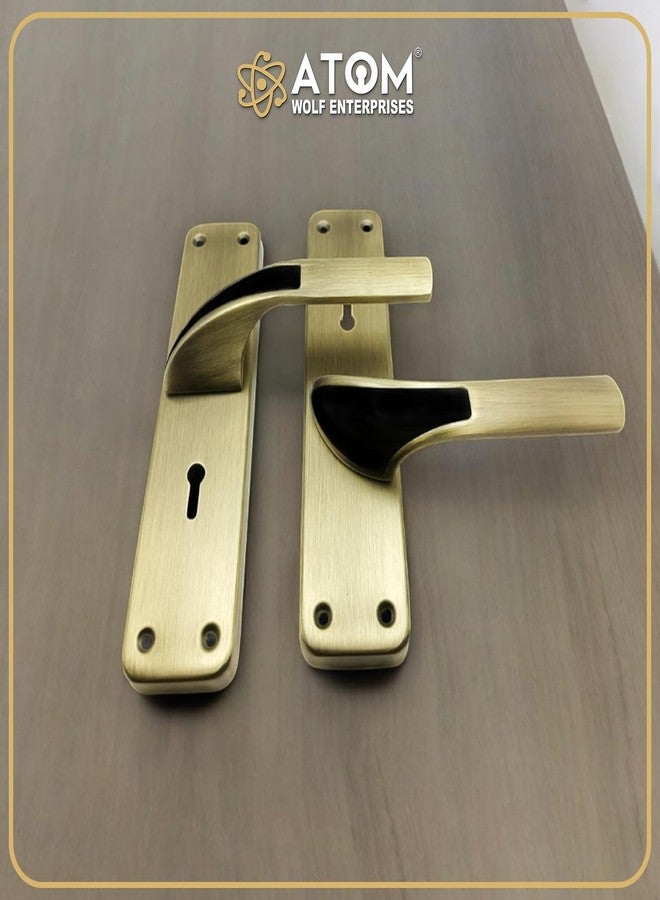 Atom 8inch Door Lock for Home, Zinc Alloy, Antique Brass Plated, Brass Locks Mechanism |6 Lever Double Stage Lockset for House Hotel Office (O48KY) - Image 3