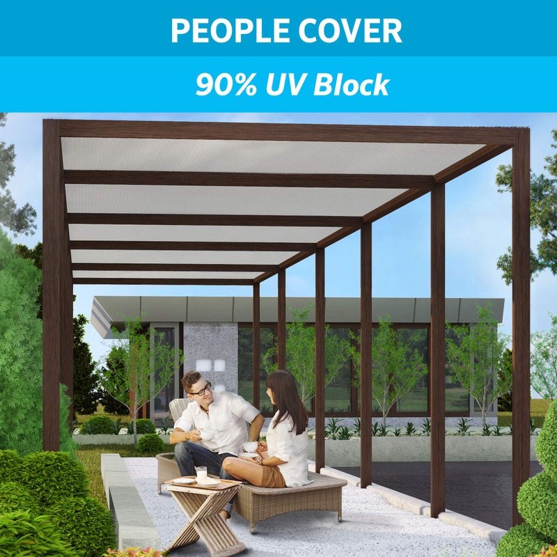 Coolaroo 90% UV Block Heavy Duty Sun Protection Fabric - Breathable Outdoor Shade Cover for Pergolas, Patios, Pets, Vehicles, and Play Areas, Tear-Resistant HDPE, 6ftx50ft Roll, Stone - Image 3
