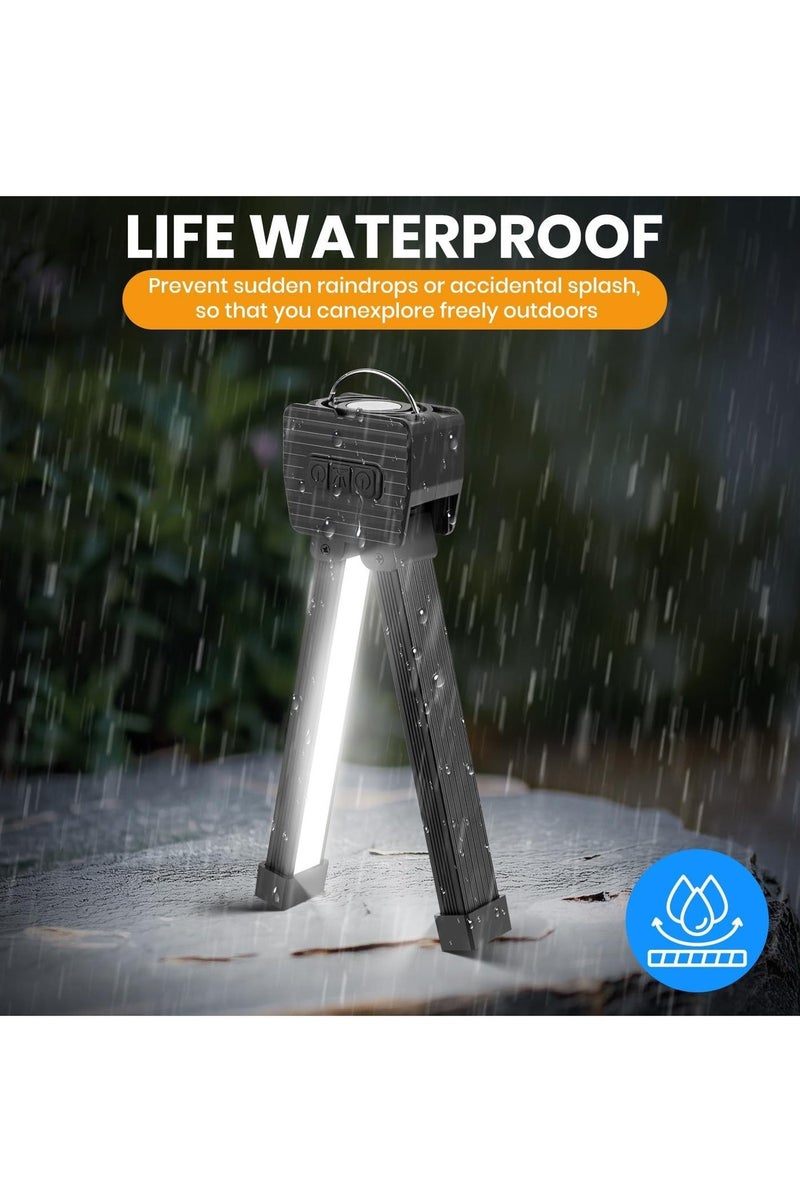 Y&D Gym Lamp Portable Posing Lamp Magnetic LED Flashlight 7th Gear Dimming with Hanging Hook 180° Folding Gym Light (Black) - Image 4