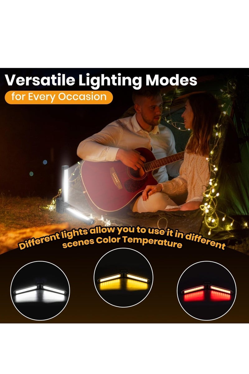 Y&D Gym Lamp Portable Posing Lamp Magnetic LED Flashlight 7th Gear Dimming with Hanging Hook 180° Folding Gym Light (Black) - Image 2