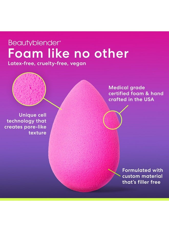 beautyblender Beautyblender® | Original Pink + Pro Black Beauty Blender Duo + Full-Sized Blendercleanser® Liquid Lavender Makeup Sponge & Brush Cleanser, 3-Piece Bundle, Made in USA, Vegan, Cruelty-Free, 3 oz  - Image 5